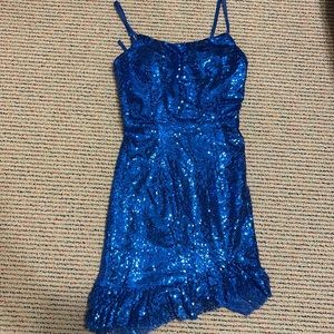 Extra Small Blue Sparkly Homecoming Dress